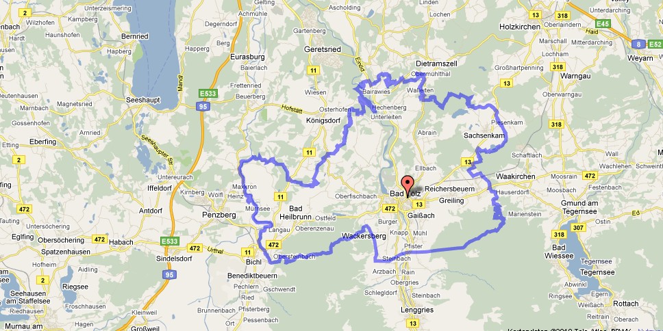 Karte Der Ortsteile Evang Luth Kirchengemeinde Bad Tolz