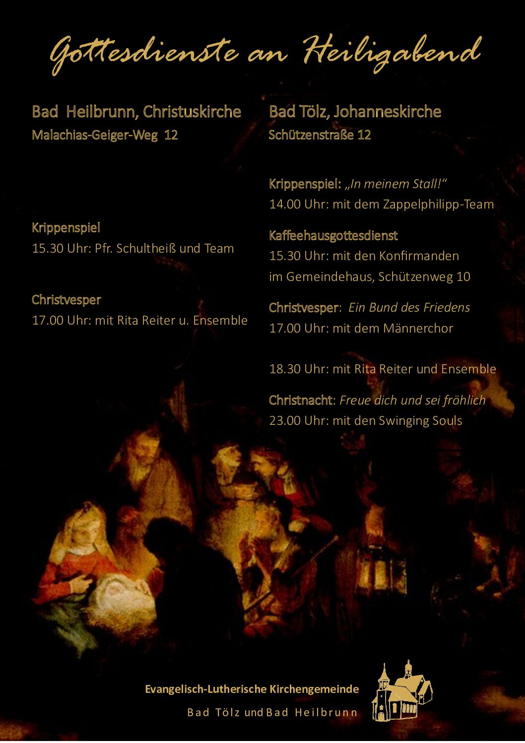 Gottesdienste am Hl. Abend