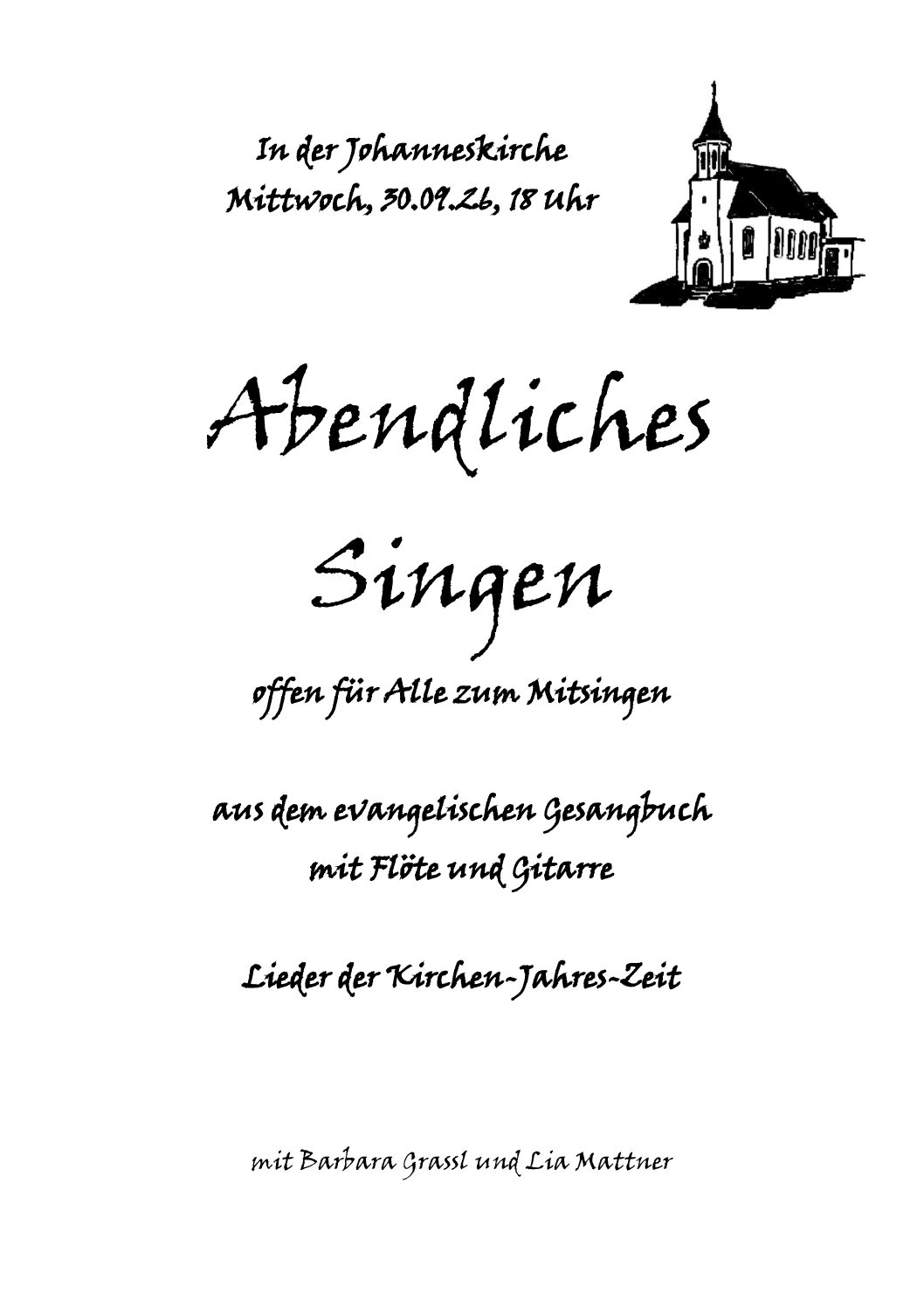 Abendliches Singen